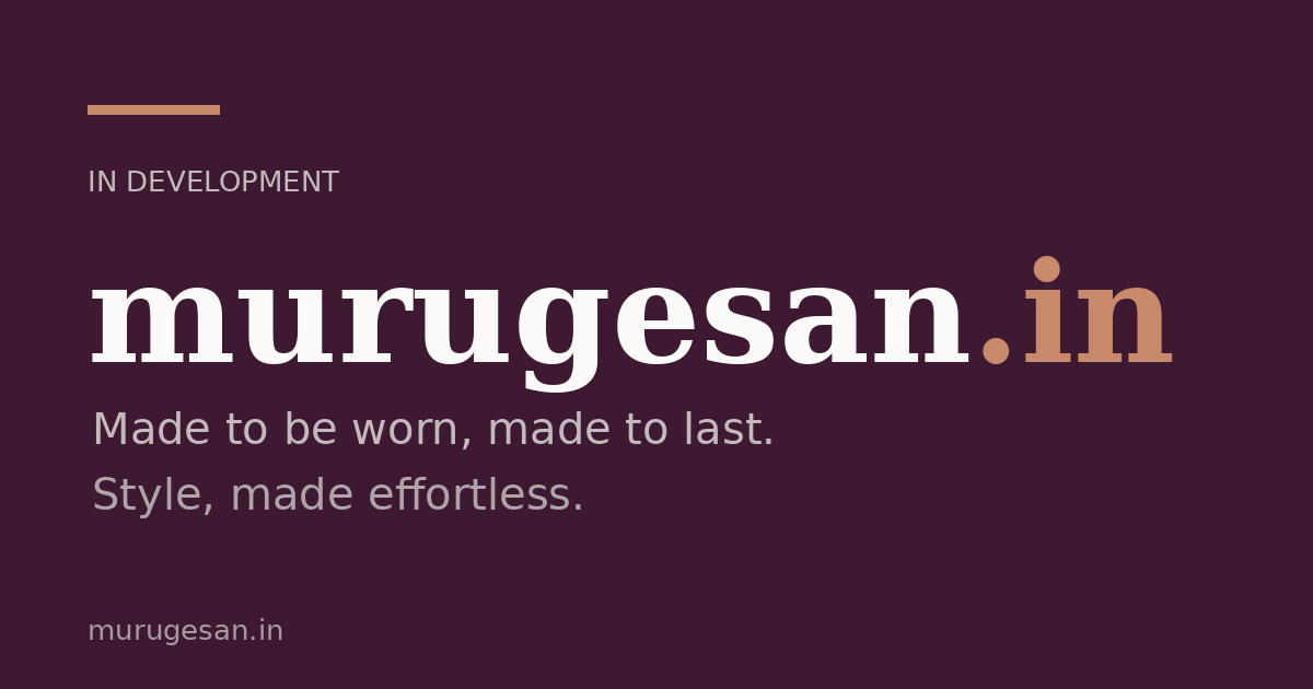 Link preview image for murugesan.in